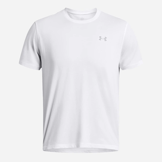 Футболка спортивная длинная мужская Under Armour UA Launch Shortsleeve 1382582-100 2XL Белая (196885473098) - изображение 4