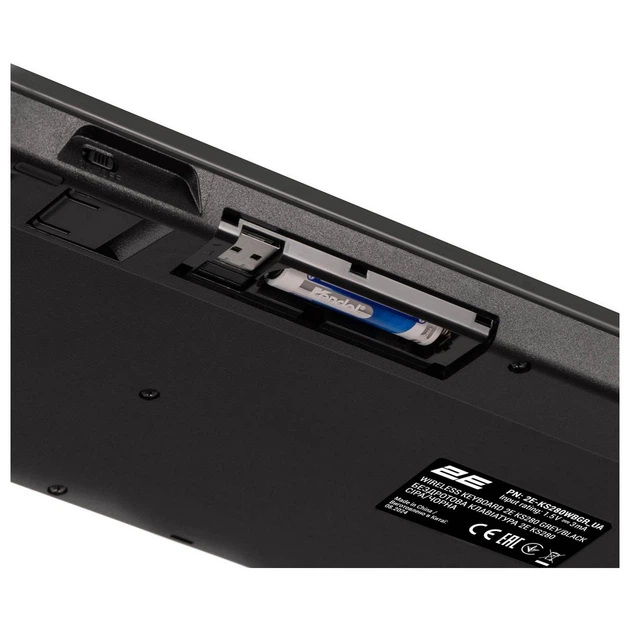 Клавиатура 2E KS280 WL/BT EN/UKR Grey/Black (2E-KS280WBGR_UA) - изображение 7
