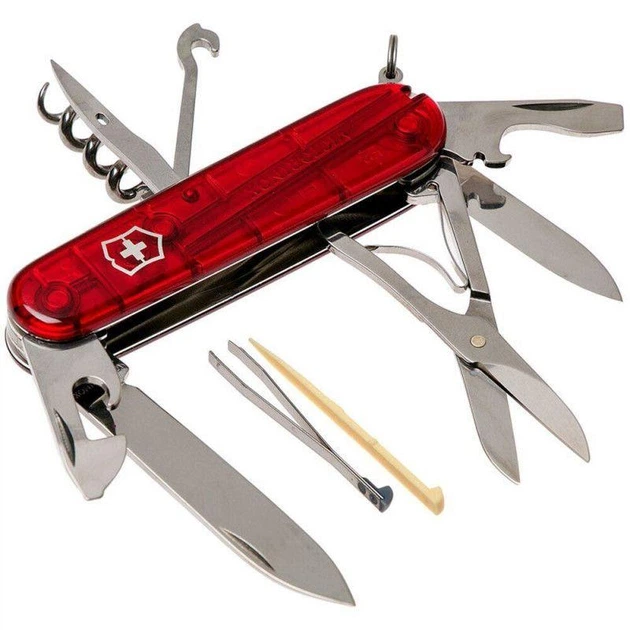 Швейцарский нож складной Victorinox карманный 14 функций красный 91 мм. 2203410 - изображение 3