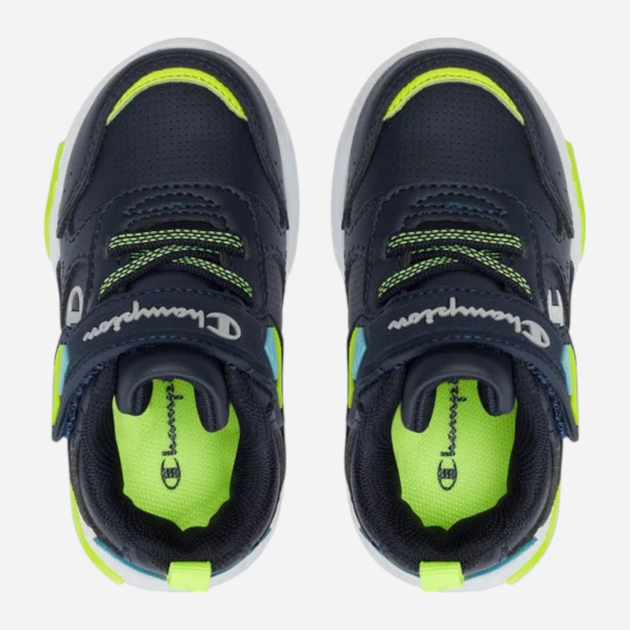 Buty sportowe chłopięce świecące LED Champion Low Cut Shoe Wave Pu B Td S32817-BS501 21 (5C US) Granatowe (8058132485648) - obraz 6