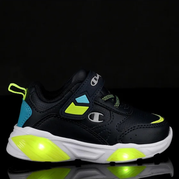 Дитячі з підсвіткою кросівки для хлопчика Champion Low Cut Shoe Wave Pu B Td S32817-BS501 22 (6C US) Темно-сині (8058132485662) - зображення 4