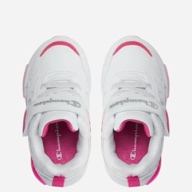 Sneakersy dziecięce dla dziewczynki świecące LED Champion Low Cut Shoe Wave Pu G Td S32819-WW001 21 (5C US) Białe (8058132486232) - obraz 6