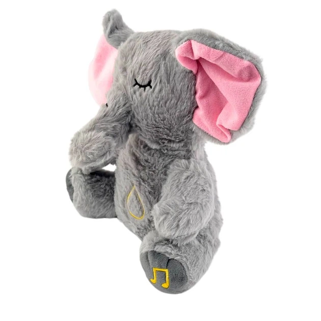 Інтерактивна іграшка-нічник Дихаючий Слоник Elephant зі звуковими та світловими ефектами 30 см сірий - зображення 4