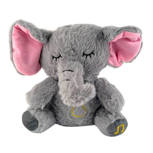 Інтерактивна іграшка-нічник Дихаючий Слоник Elephant зі звуковими та світловими ефектами 30 см сірий (RZN-23100528) - изображение 6