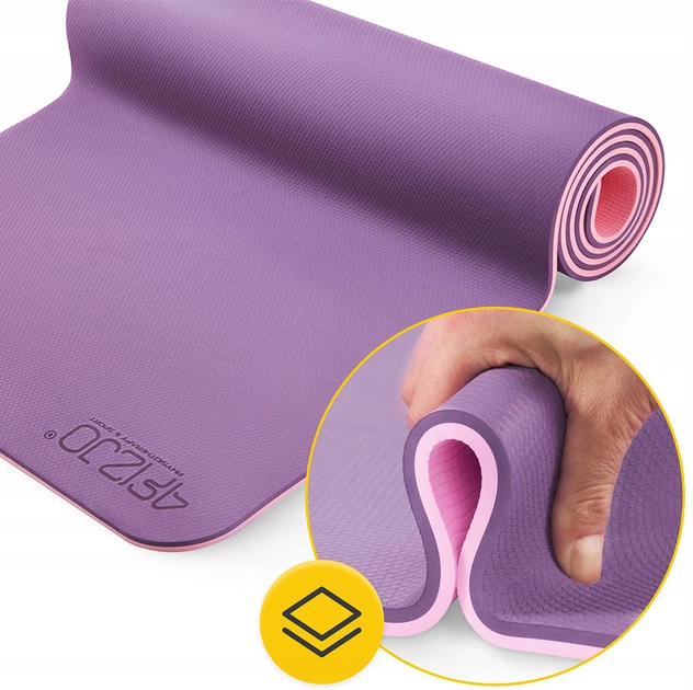Коврик (мат) спортивный 4FIZJO TPE 180 x 60 x 0.6 см для йоги и фитнеса Violet/Pink (P-5907739316950) - изображение 11