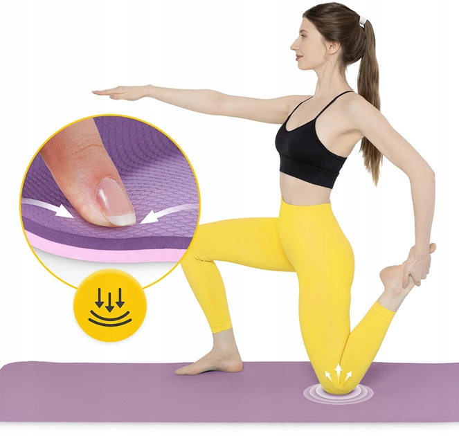 Коврик (мат) спортивный 4FIZJO TPE 180 x 60 x 1 см для йоги и фитнеса Violet/Pink (P-5907739316967) - изображение 2