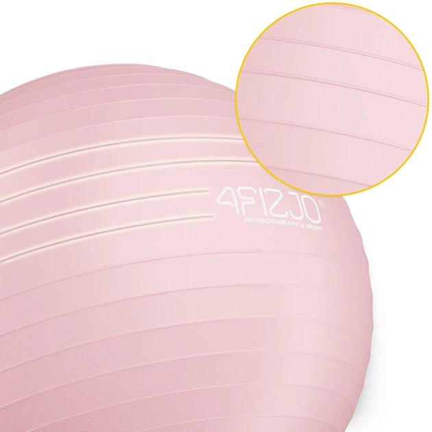 Мяч для фитнеса (фитбол) 4FIZJO 55 см Anti-Burst Pink (P-5907739316271) - изображение 6