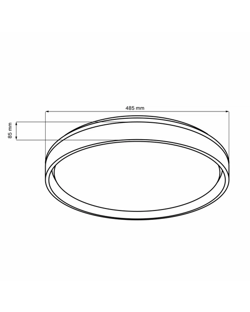 Світильник потоловий, люстра із пультом світлодіодна Goldlux 328809 Eliza Led 1x72W 3000K-6000K 8000Lm IP44 Білий (095404) - зображення 4
