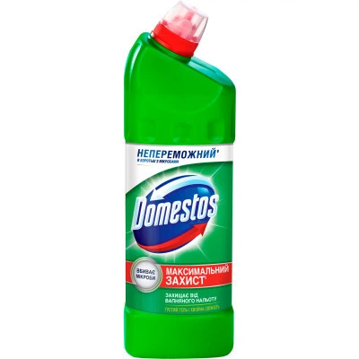 Жидкость для чистки ванн Domestos Хвойная Свежесть 1 л (8717163094891) - Фото 1 Жидкость для чистки ванн Domestos Хвойная Свежесть 1 л (8717163094891) - изображение 1