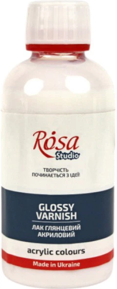 Лак акриловый ROSA Studio Глянцевый 250 мл (4823098512875) - Фото 1 Лак акриловый ROSA Studio Глянцевый 250 мл (4823098512875) - изображение 1