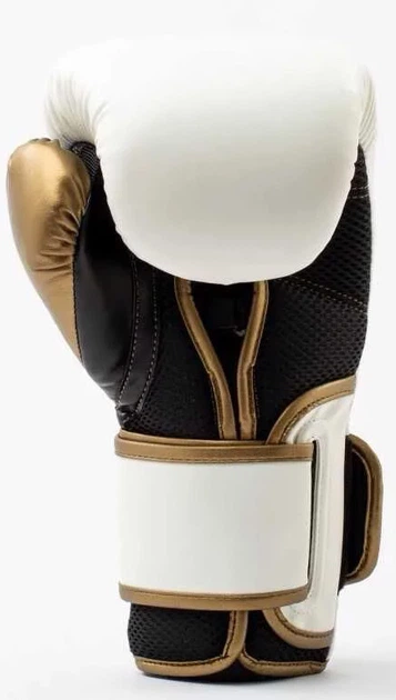 Боксерские перчатки Everlast POWERLOCK 2R TRAINING GLOVE белый, золотой Уни 16 унций - изображение 5