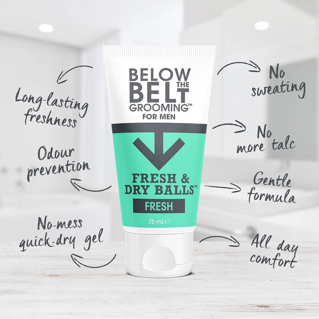 Гель дезодорант для інтимної гігієни для чоловіків Below the Belt Grooming Fresh & Dry Balls Fresh - изображение 3