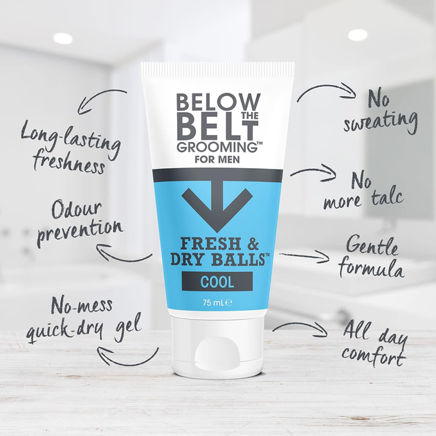 Гель дезодорант для інтимної гігієни для чоловіків Below the Belt Grooming Fresh & Dry Balls Cool Mint - изображение 3