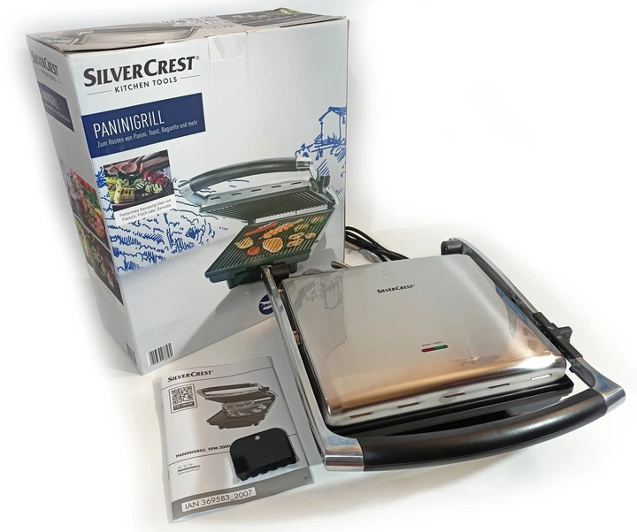 Электрический гриль SilverCrest SPM 2000 E2 Panini (2000 Вт, XXL, покрытие ILAG) - изображение 3
