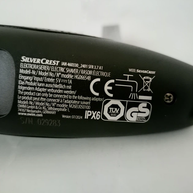 Электробритва SilverCrest SFR 3.7 A1 (3 лезвия, 70 мин работы/сеть, IPX6) - изображение 10