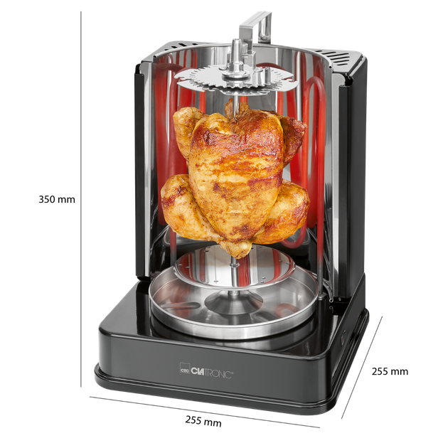 Электрошашлычница CLATRONIC DVG 3686 курица гриль, кебаб (1400Вт) - изображение 9