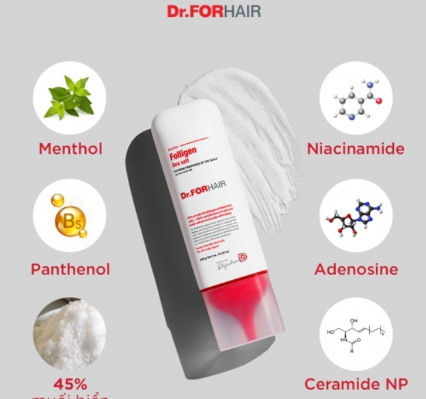 Пилинг для кожи головы с частицами соли из мертвого моря Dr.FORHAIR Sea Salt Scaler 300ml - изображение 4