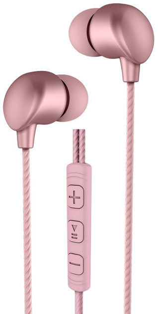 Słuchawki Audeeo Metallic Wired 2 Pink (AO-EP2/SR) - obraz 1