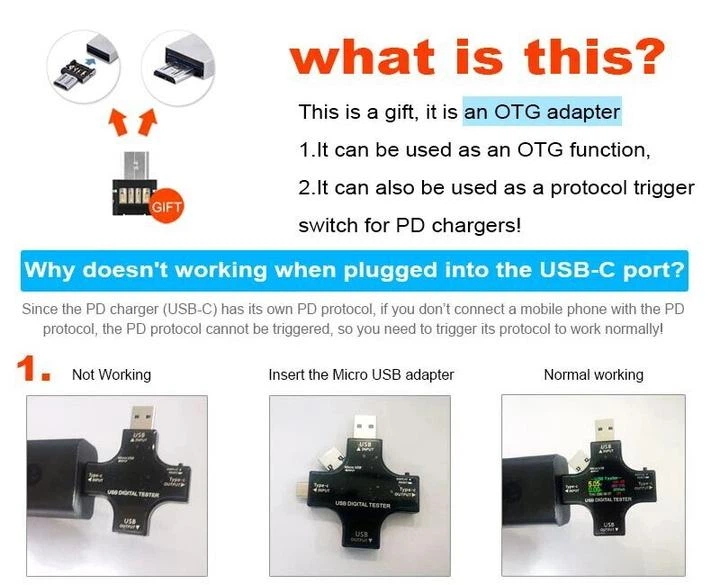 Багатофункціональний USB тестер J7-c Type-C USB QC3.0 / 3.6-32V / 8A. Цифровий ватметр, вольтметр, амперметр постійного струму, напруги для зарядок, павербанків, акб, кабелів - Фото 12 Багатофункціональний USB тестер J7-c Type-C USB QC3.0 / 3.6-32V / 8A. Цифровий ватметр, вольтметр, амперметр постійного струму, напруги для зарядок, павербанків, акб, кабелів - зображення 12