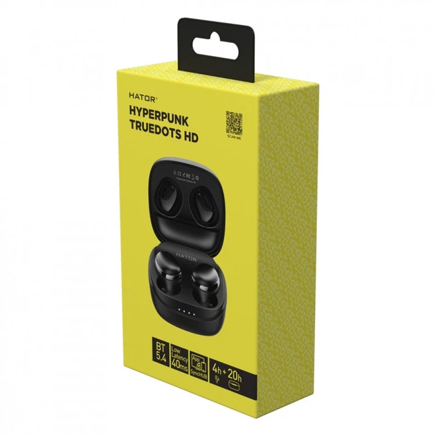 Навушники Hator Hyrerpunk Truedots SyncHUB Black (HTA411) - Фото 4 Навушники Hator Hyrerpunk Truedots SyncHUB Black (HTA411) - зображення 4