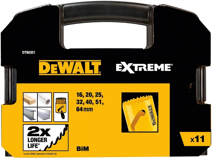 Набор коронок-цифенборов DeWALT DT90351 - Фото 3 Набор коронок-цифенборов DeWALT DT90351 - изображение 3