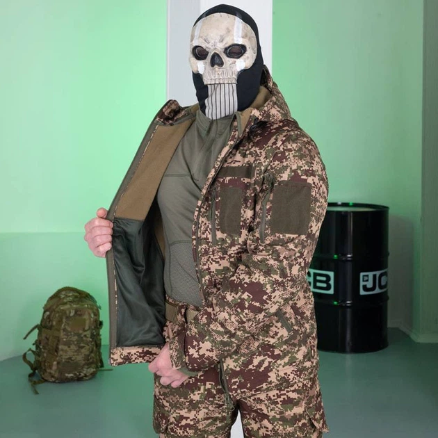 Тактическая куртка с капюшоном Softshell Striker хищник размер 3XL - изображение 2