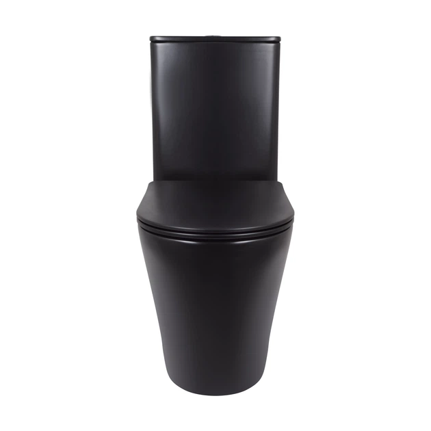 Унітаз для підлоги Qtap Scorpio Ultra Quiet безободковий з сидінням Soft-Close MATT BLACK QT14226088AMB - зображення 2