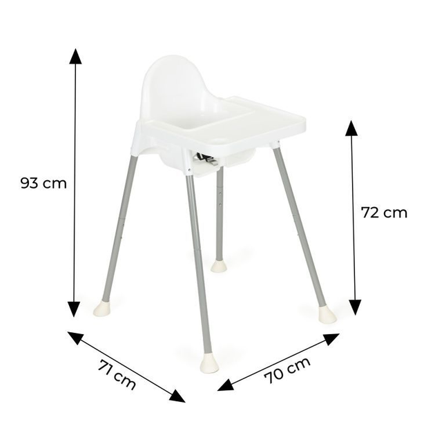 Стілець для годування EcoToys 2в1 White (5903769979936) - зображення 11