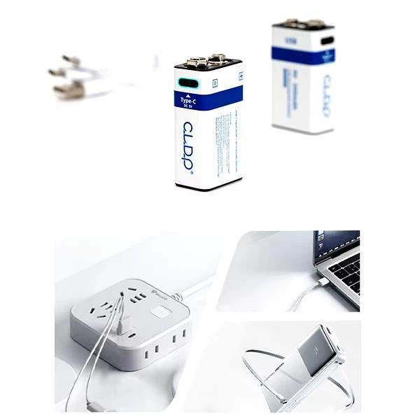 Батарейки КРОНА аккумуляторные с разъемом USB Type-C от CLDP на 9V/350mАh - 2 ШТ - изображение 4