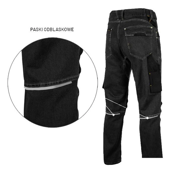 Рабочая одежда брюки джинсовые черные "Jeans STRETCH" ArtMas L - изображение 4