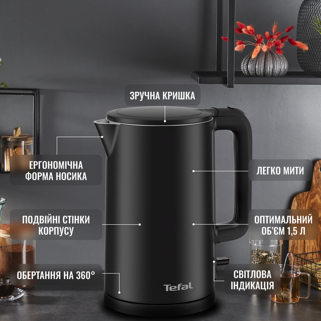Электрочайник Tefal Thermo Protect KO1408E0 black - изображение 10