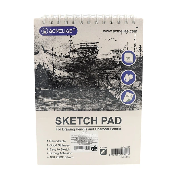 Скетчбук В5 30л 150г/м2 Acmeliae SketchPad на спирали 44027 - Фото 1 Скетчбук В5 30л 150г/м2 Acmeliae SketchPad на спирали 44027 - изображение 1