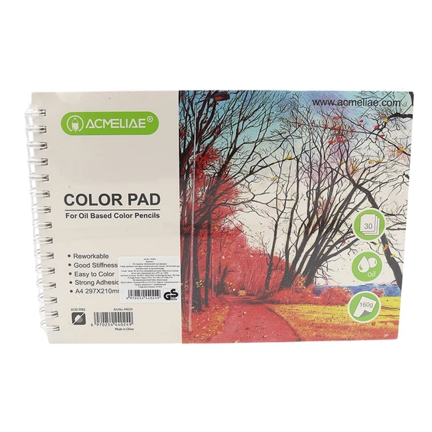 Альбом для масляных карандашей А4 30л 160г/м2 Acmeliae Oil ColorPad на спирали 44024 - Фото 1 Альбом для масляных карандашей А4 30л 160г/м2 Acmeliae Oil ColorPad на спирали 44024 - изображение 1