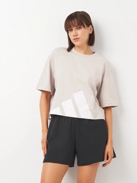 Футболка хлопковая оверсайз короткая женская Adidas W Bl Sj Bf T JG8729 L Wonalu/White (4067902913032) - Фото 1 Футболка хлопковая оверсайз короткая женская Adidas W Bl Sj Bf T JG8729 L Wonalu/White (4067902913032) - изображение 1