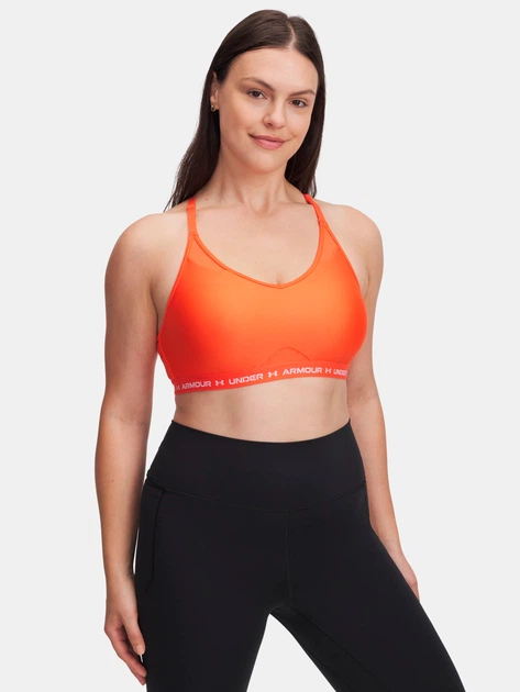 Спортивный топ женский Under Armour Ua Crossback Low Bra 1386424-847 S Оранжевый (197779700474) - изображение 3