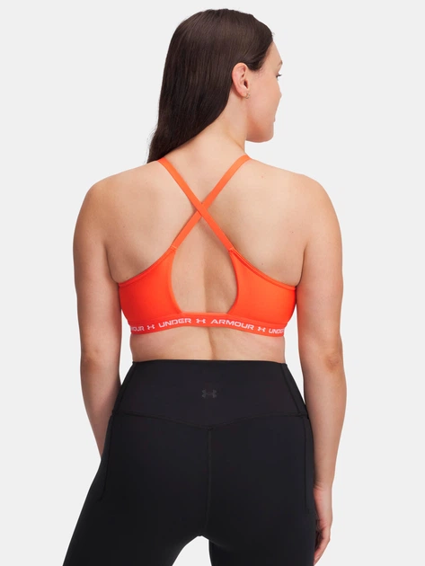 Спортивный топ женский Under Armour Ua Crossback Low Bra 1386424-847 S Оранжевый (197779700474) - изображение 4