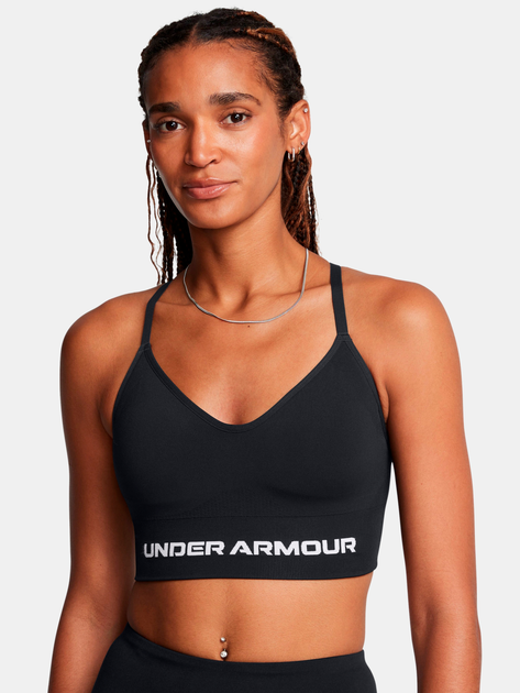 Спортивный топ женский Under Armour Vanish Seamless Low Bra 1384417-001 L Черный (196886942982) 