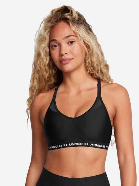 Спортивный топ для фитнеса женский Under Armour Ua Crossback Low Bra 1386424-001 M Черный (197777146151) 