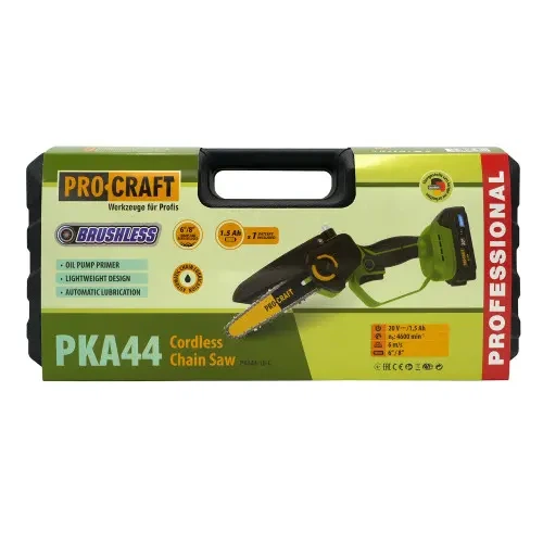 Аккумуляторная мини пила Procraft PKA44 в кейсе (2 шины, 2 цепи) - изображение 13