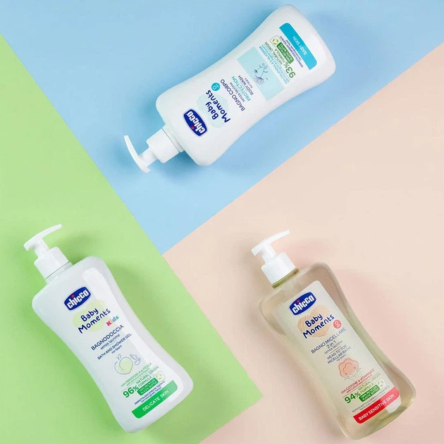 Гель для купания с экстрактом миндаля и персика Chicco Baby Moments Kids "Без слез", 500 мл - Фото 5 Гель для купания с экстрактом миндаля и персика Chicco Baby Moments Kids "Без слез", 500 мл - изображение 5