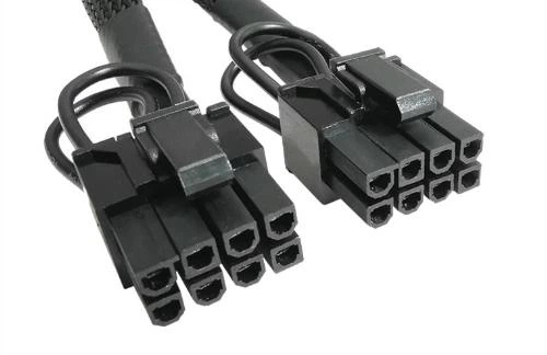 Кабель переходник в оплетке 18 AWG 20 см GPU 6 pin -> 2х GPU PCI-E (6+2) VGA на видеокарту Черный - Фото 3 Кабель переходник в оплетке 18 AWG 20 см GPU 6 pin -> 2х GPU PCI-E (6+2) VGA на видеокарту Черный - изображение 3
