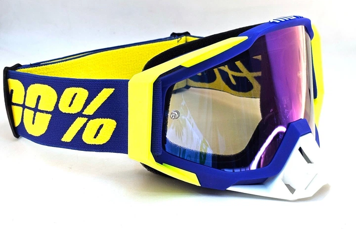 Маска лижна UV400 захист Жовто-Блакитна оправа Прозоре скло окуляри для лиж Жовта - зображення 11