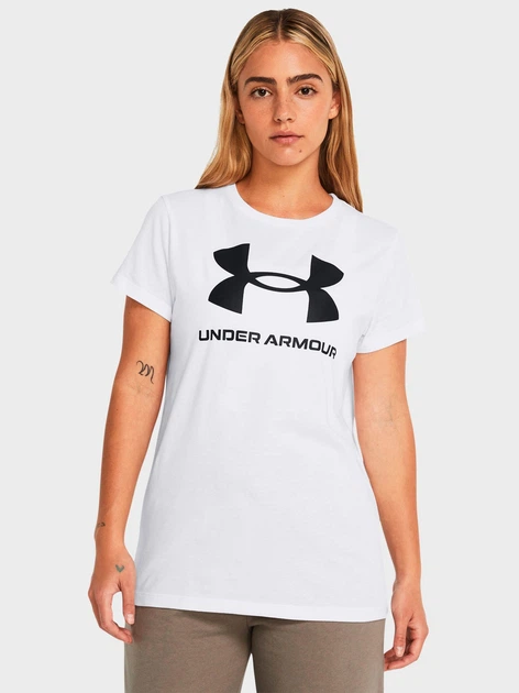 Футболка женская Under Armour UA Rival Logo 1356305-111 S Белая (196885457173) - Фото 1 Футболка женская Under Armour UA Rival Logo 1356305-111 S Белая (196885457173) - изображение 1