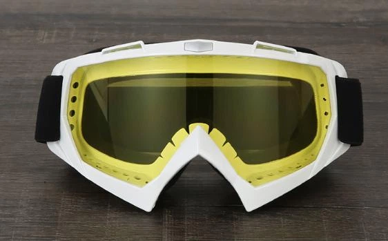 Маска лижна UV400 захист Біла оправа блискуча Жовте скло окуляри для лиж V3 (567859078) - Фото 2 Маска лижна UV400 захист Біла оправа блискуча Жовте скло окуляри для лиж V3 (567859078) - зображення 2