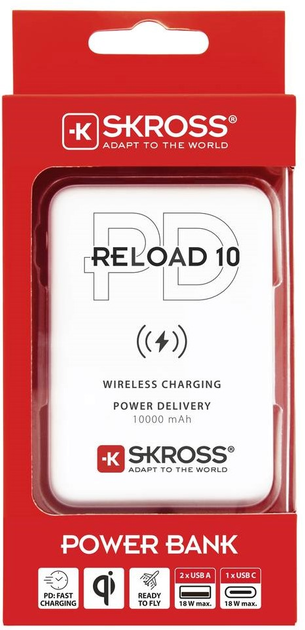 Powerbank Skross 10000 mAh 18W White (1.400132) - obraz 3