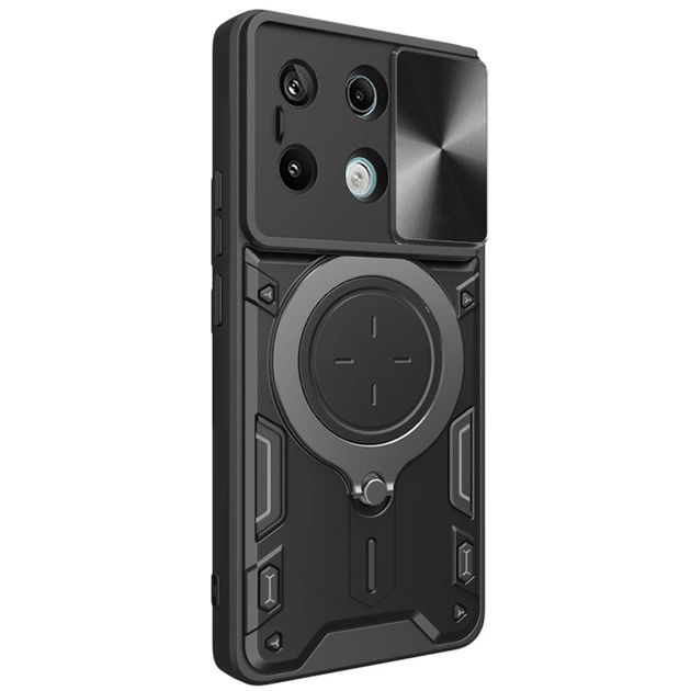 Ударопрочный чехол Bracket case with Magnetic для Xiaomi Redmi Note 13 Pro 4G / Poco M6 Pro 4G Black Без бренда - изображение 7