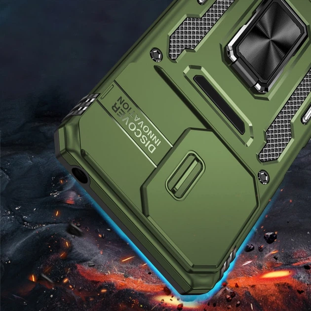 Ударопрочный чехол Camshield Army Ring для Xiaomi 14T Оливковый / Army Green Без бренда - изображение 2