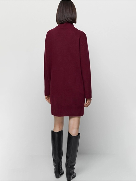 Платье осеннее женское Massimo Dutti 6675504686c17 S Бордовое (1000000044724) 