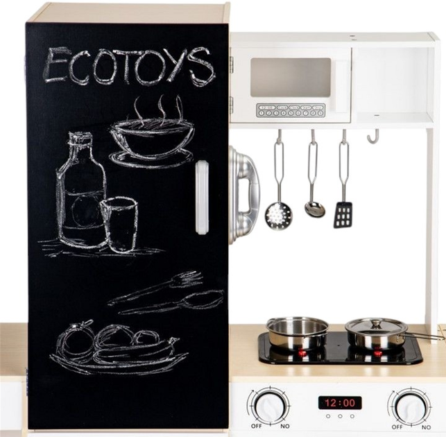 Zestaw do gry EcoToys Drewniana kuchnia XXL LED PLK547 (5903769971480) - obraz 8