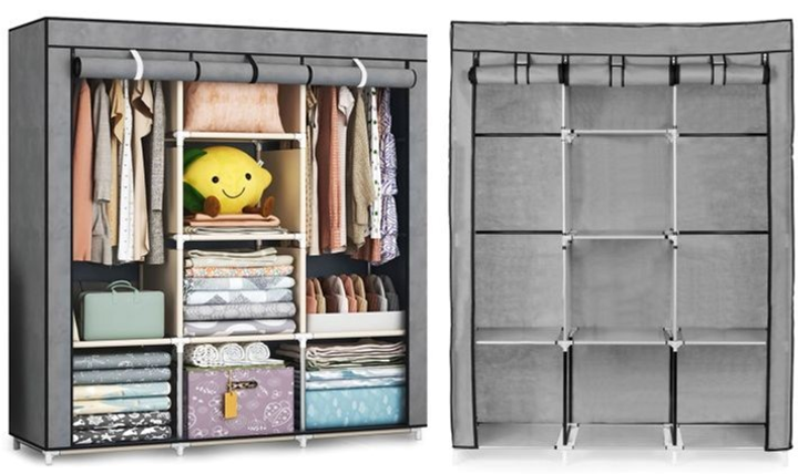 Szafa tekstylna na ubrania ModernHome by Multistore 126 x 43.5 x 177 cm (5903769979233) - obraz 4